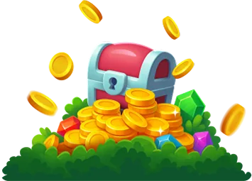 Treasure chest of gold coins representing Gambiva support and rewards